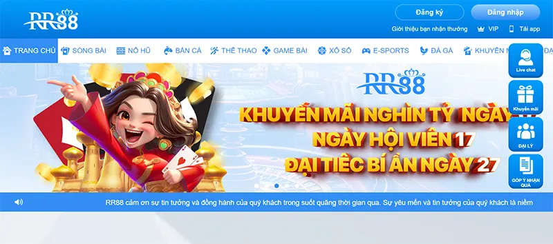 Casino RR88 sân chơi đẳng cấp và chuyên nghiệp